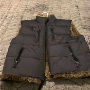 Andrew Marc Reversible Fur Puffer Vest